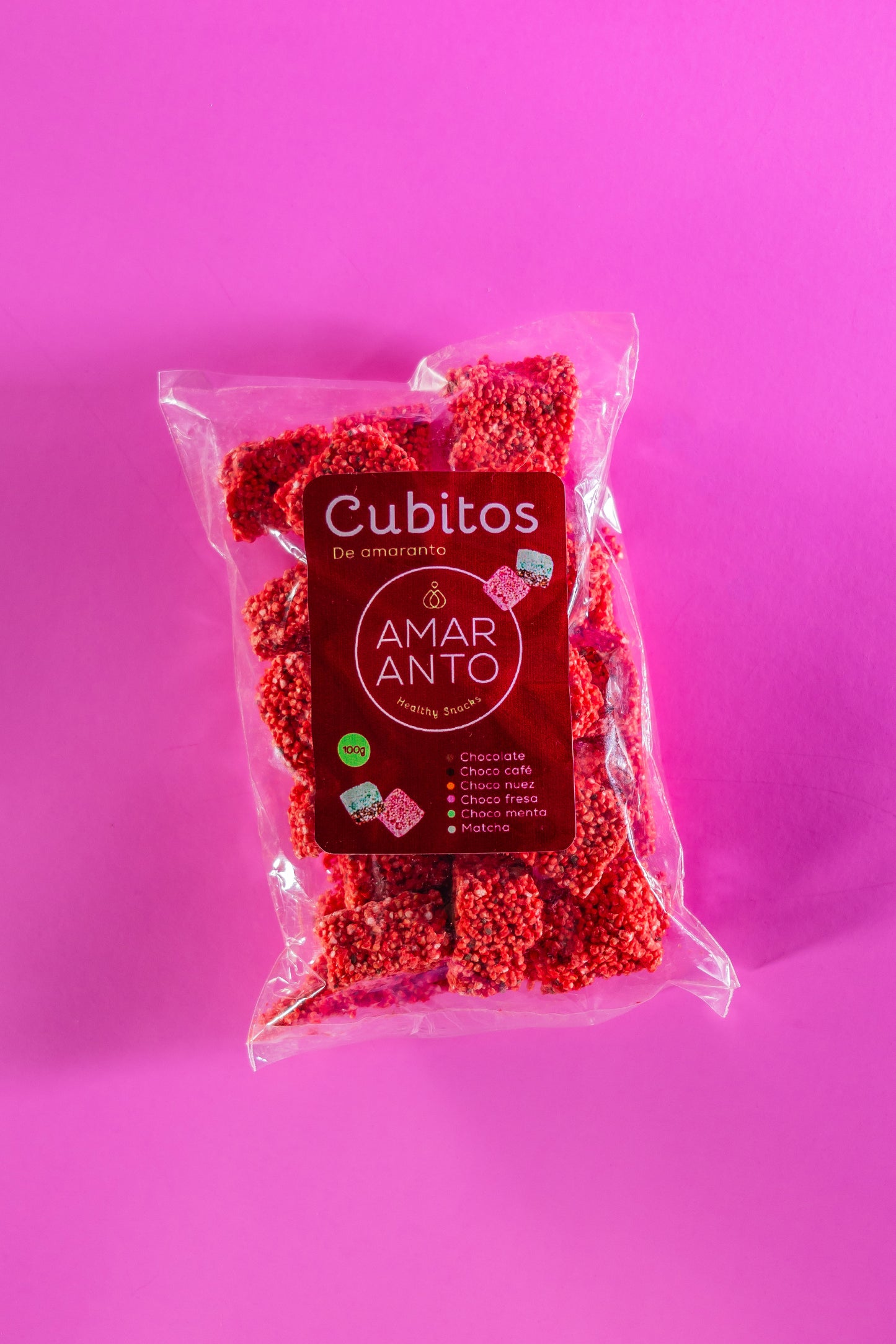 Cubitos de Amaranto Fresa